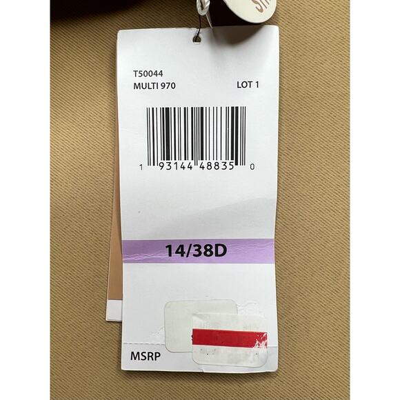 Coco Reef Clarity Bandeau Tankini Top 14 38D Tie Dye NWT - Picture 7 of 7